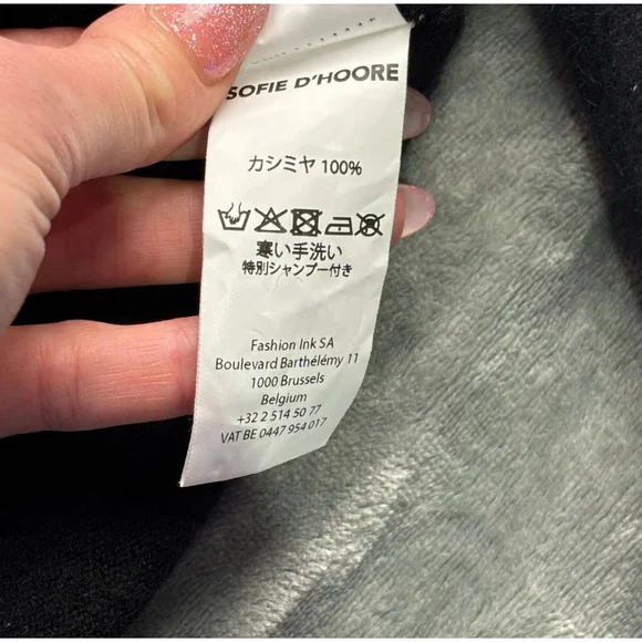 Sofie D’Hoore Cardigan W M 100% Cashmere Minimalist Quiet Luxury Soft Black Luxe - Picture 8 of 14